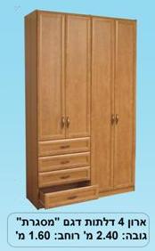 ארון מדגם מסגרת - עשוי דלתות MDF